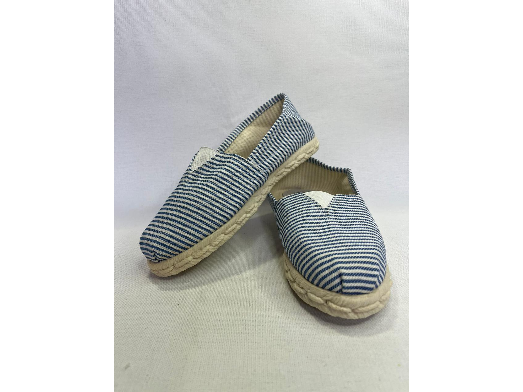 Alpargata rayado azul cobalto