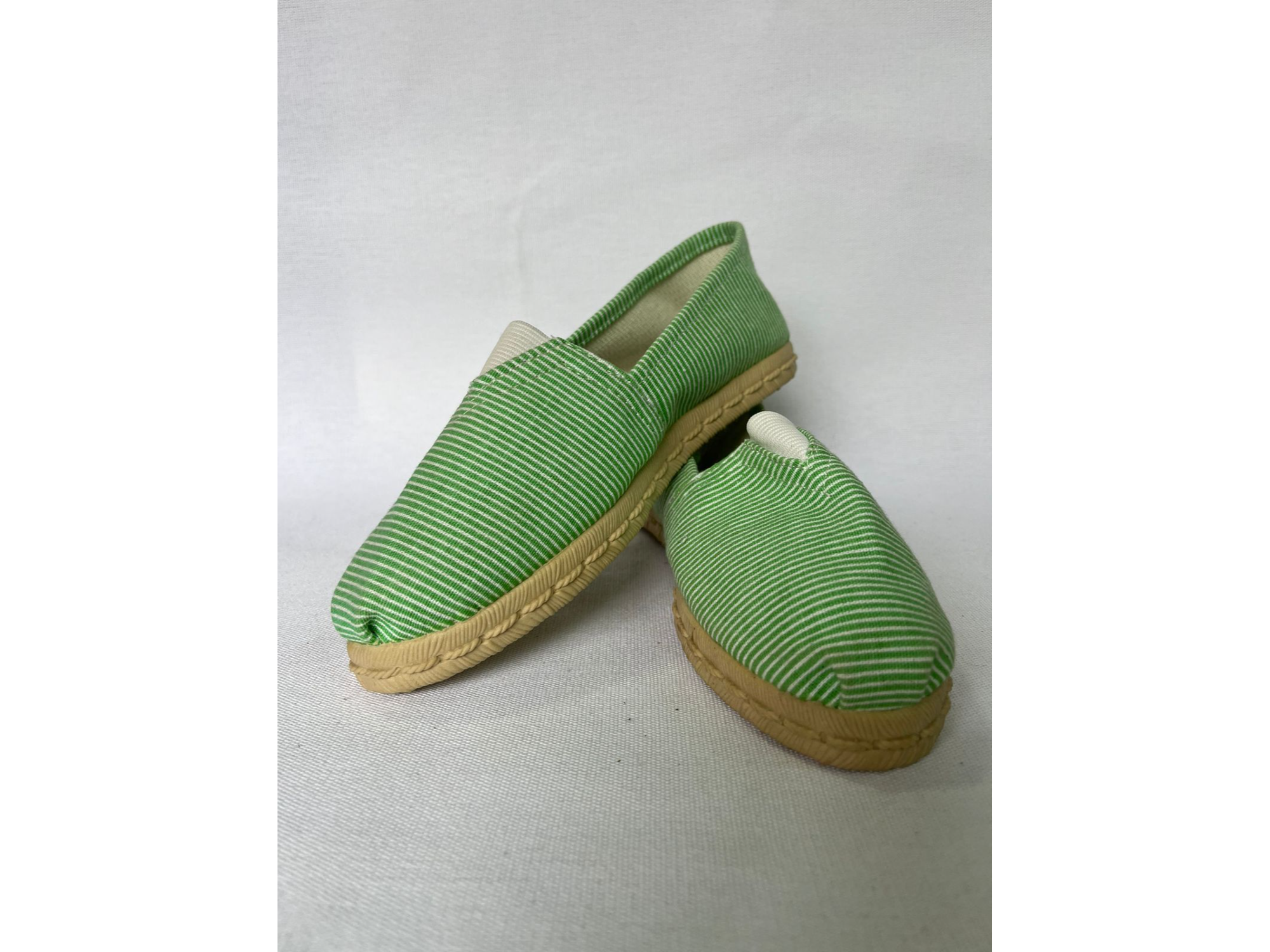 Alpargata rayado verde