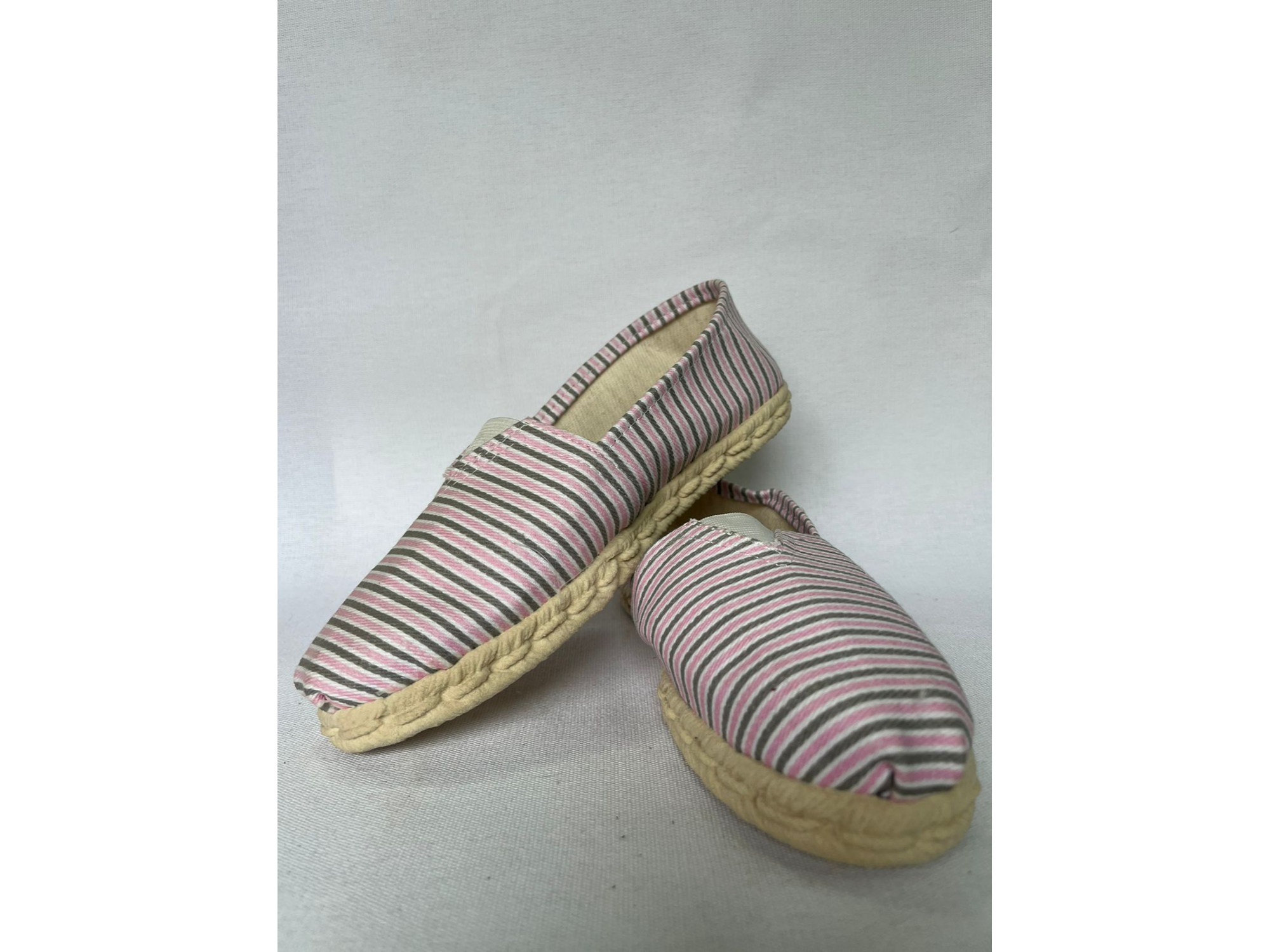 Alpargata rayado rosa
