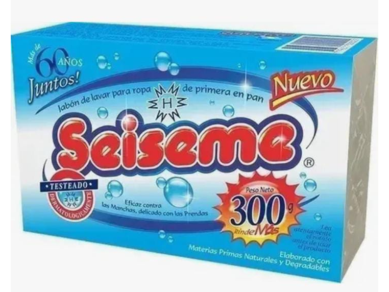 JABÓN SEISEME X 300 GR en PAN