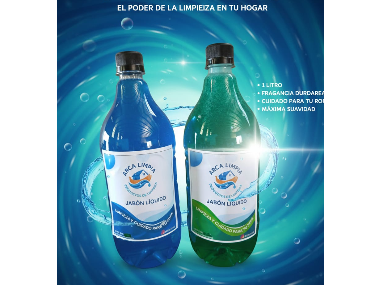 JABÓN PREMIUM POR 1 LITRO (VERDE - AZUL)