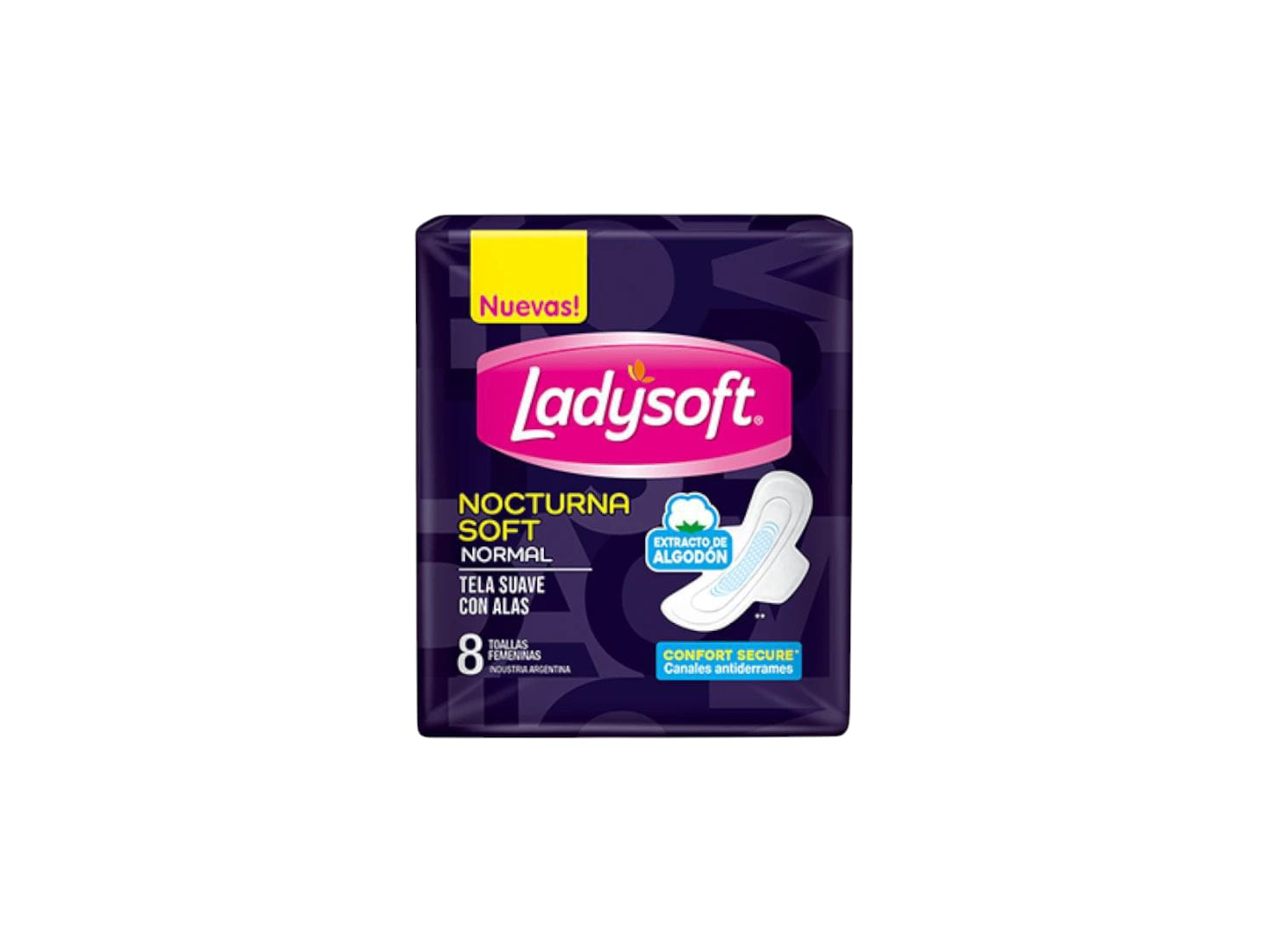 TOALLAS FEMENINAS LADYSOFT NOCTURNAS C/ALAS