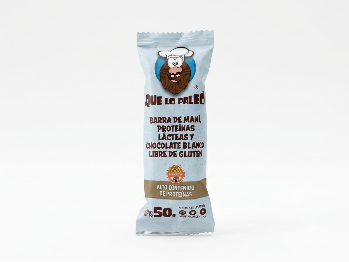 Barritas proteicas chocolate blanco QUE LO PALEO