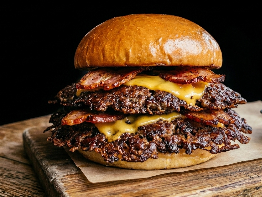Doble bacon cheeseburger