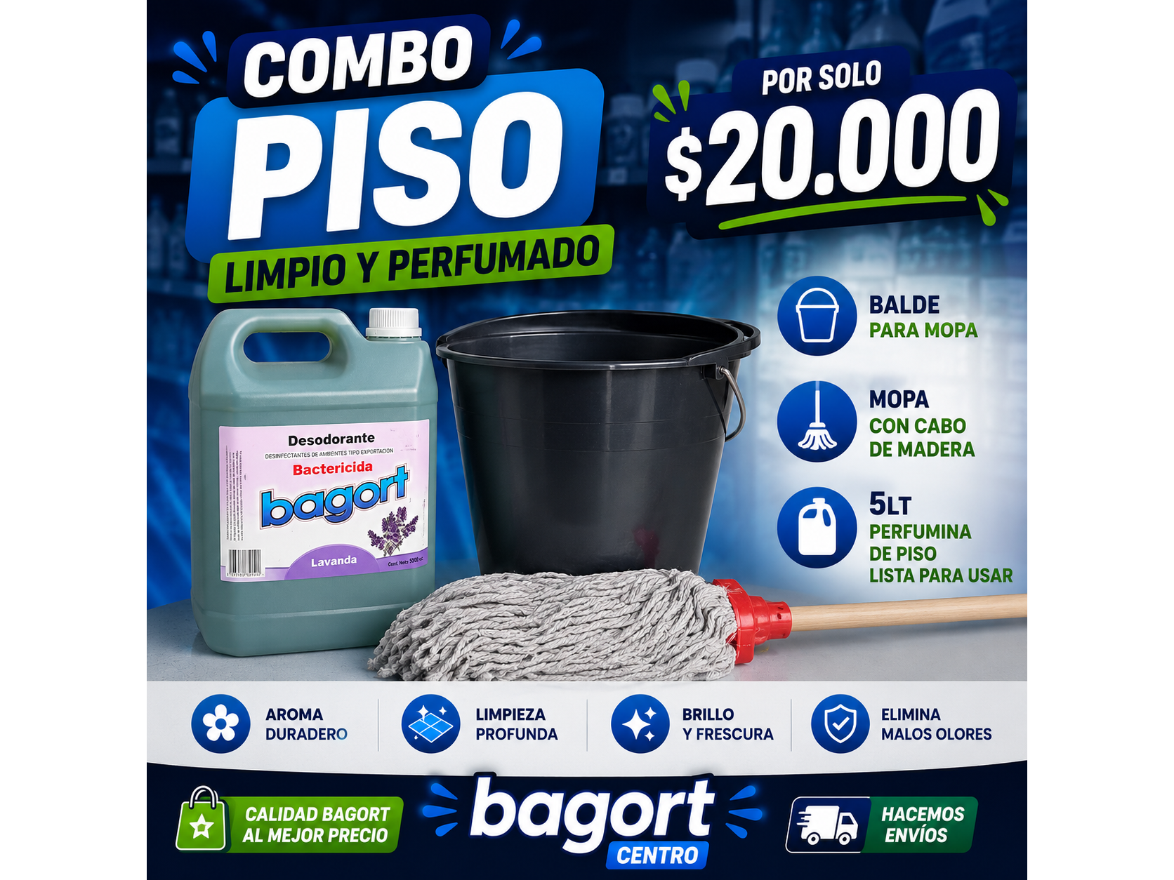 Combo piso  limpio