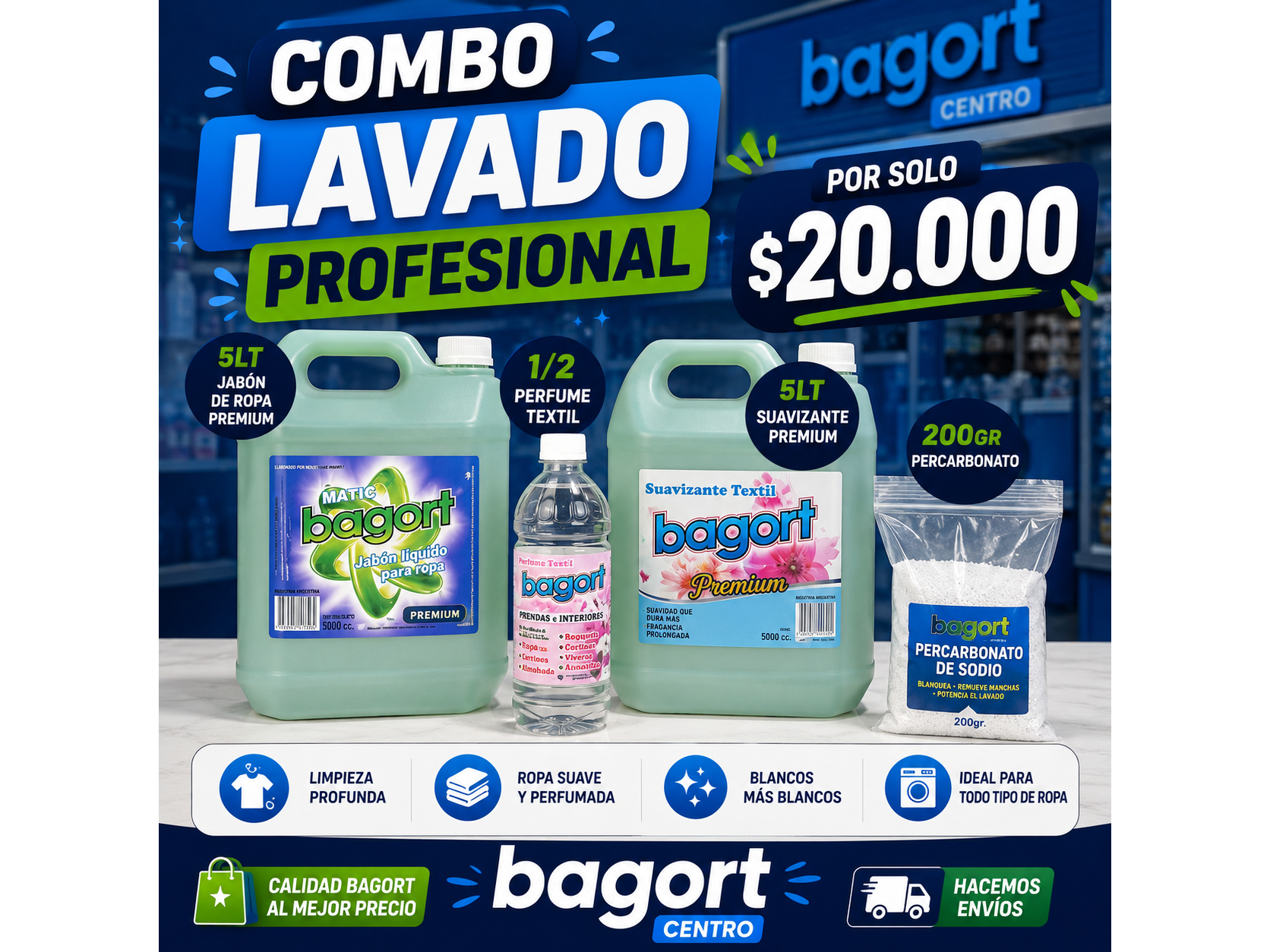 Combo lavado profesional