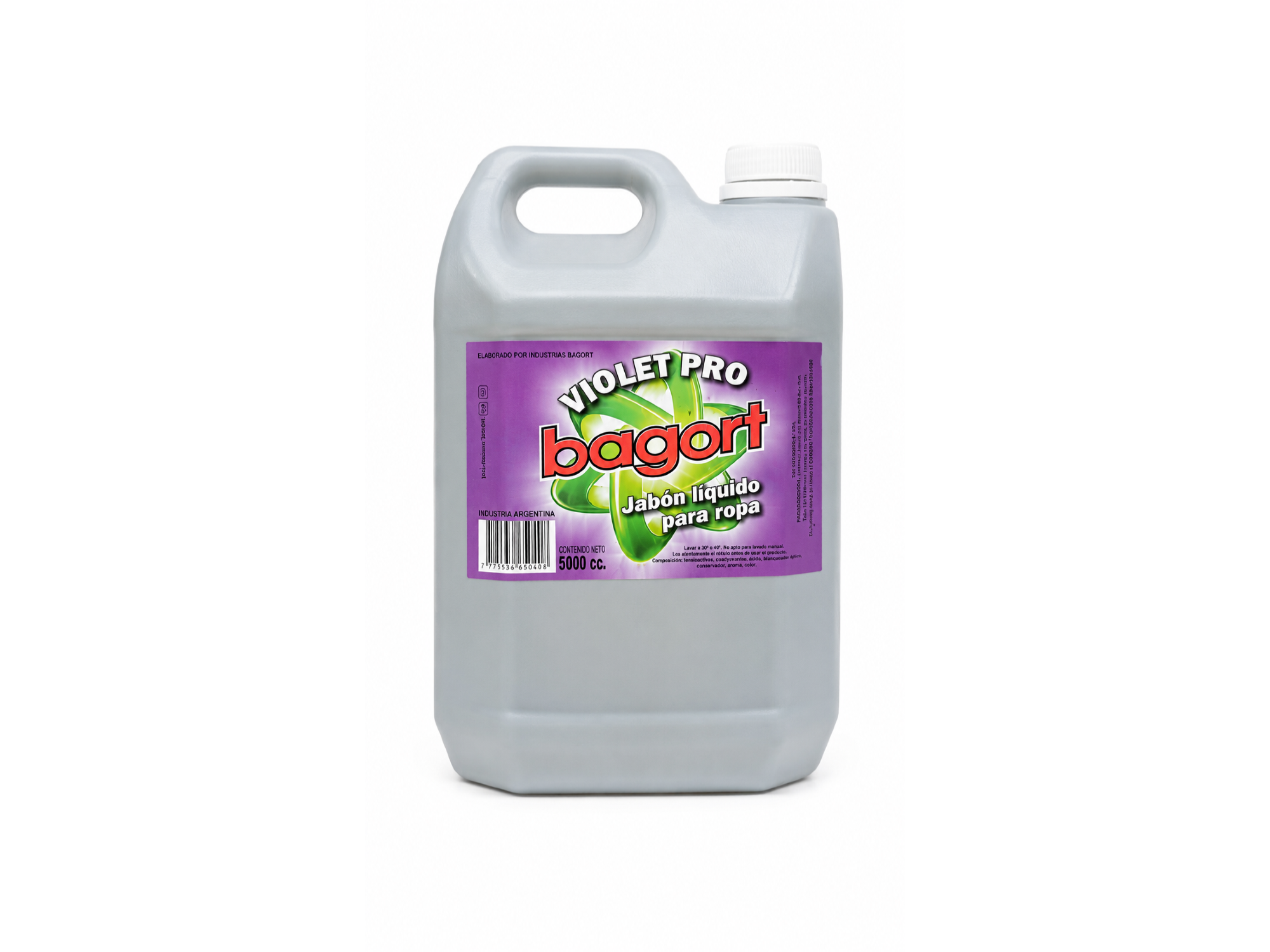 Jabón líquido de ropa Violet Pro con bicarbonato x 5lt