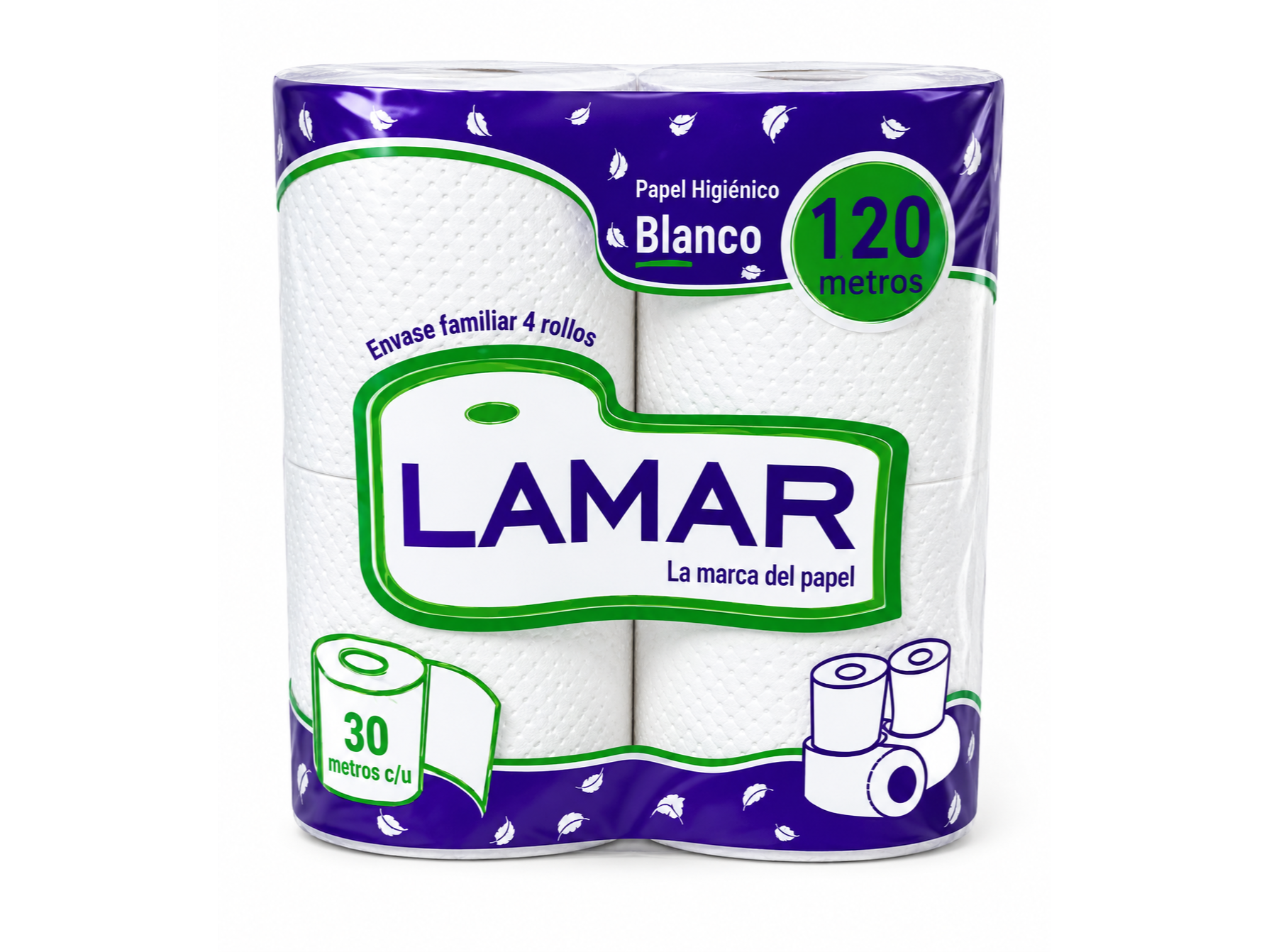 Bolsón papel higiénico Lamar 12 paquetes 4x30mt