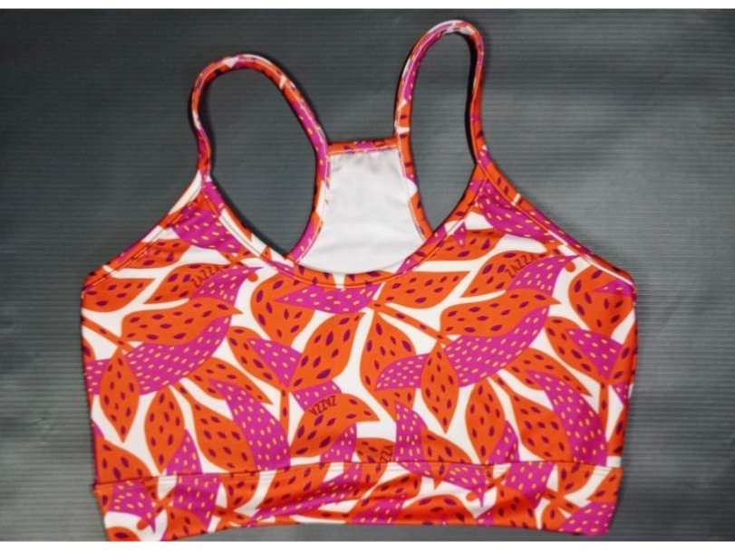 TOP PAL PRINT NARANJA/FUCSIA