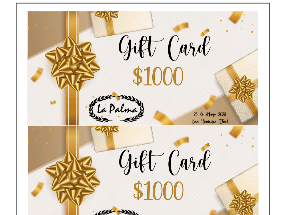 Gift Card de Confiteria La Palma