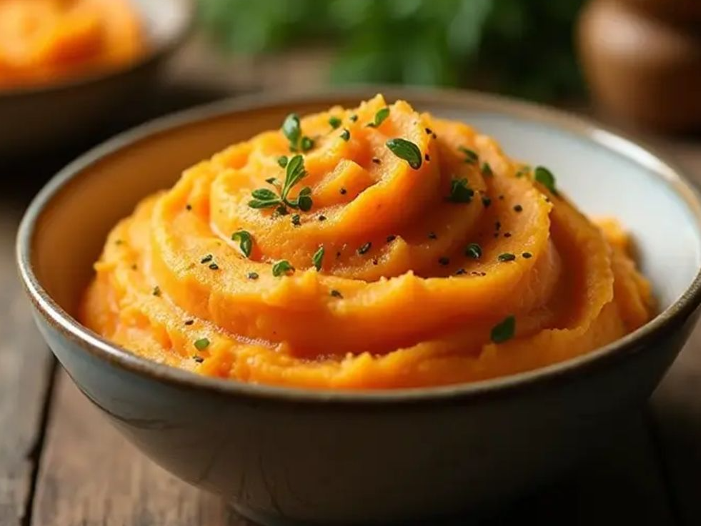 Puré de batatas asadas