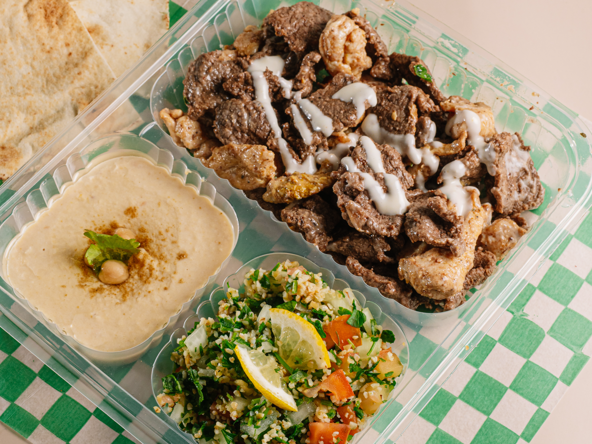 SHAWARMA AL PLATO MIXTO CARNE Y POLLO