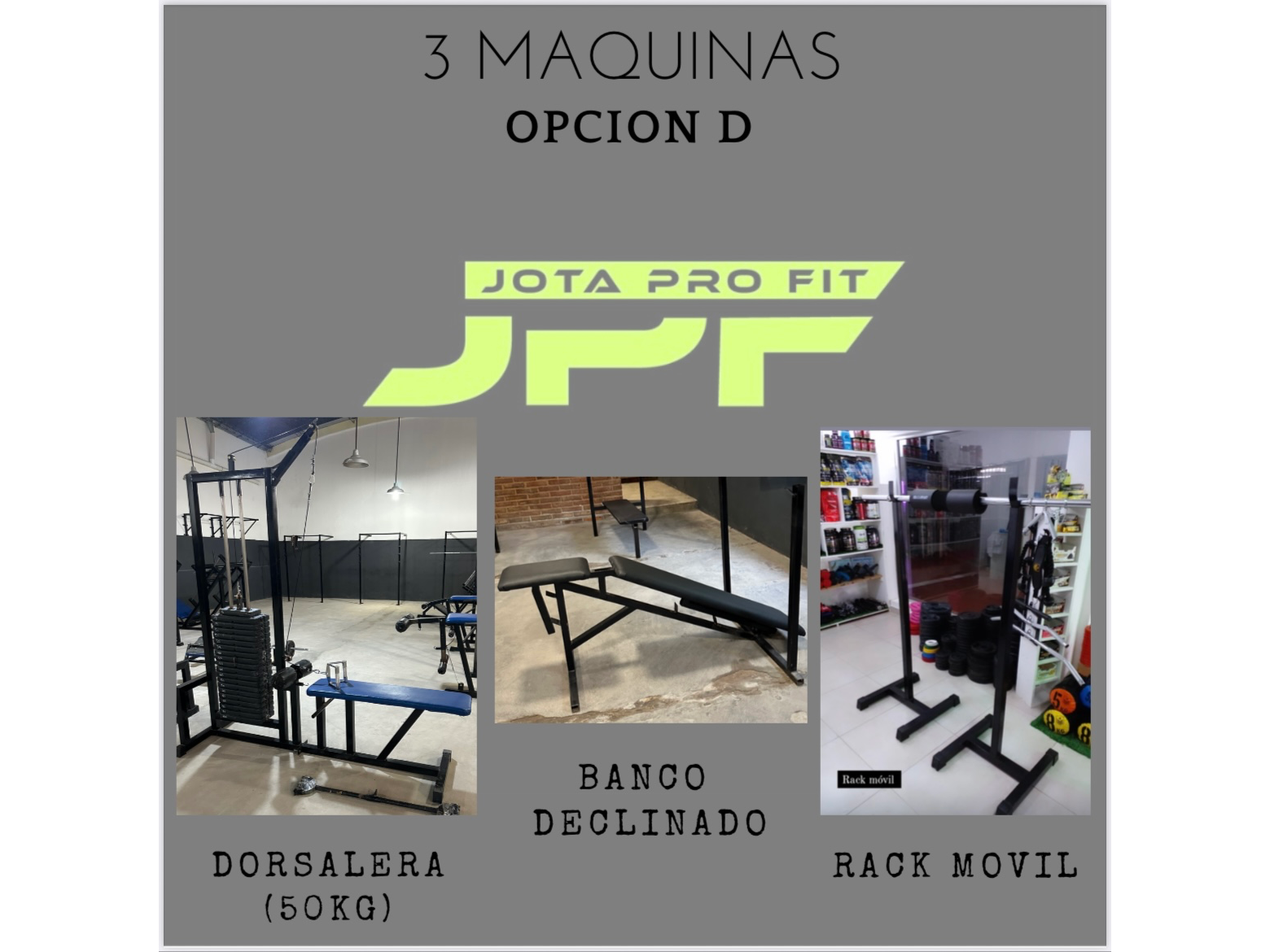 LOTE 3 MÁQUINAS (opción 4) JPF