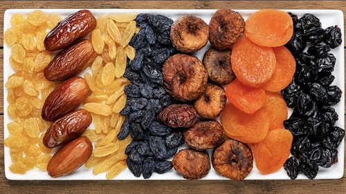 Frutas desecadas y tropicales