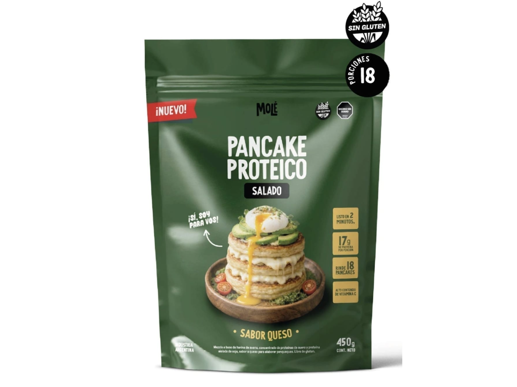 Pancake proteico - Salado sin gluten