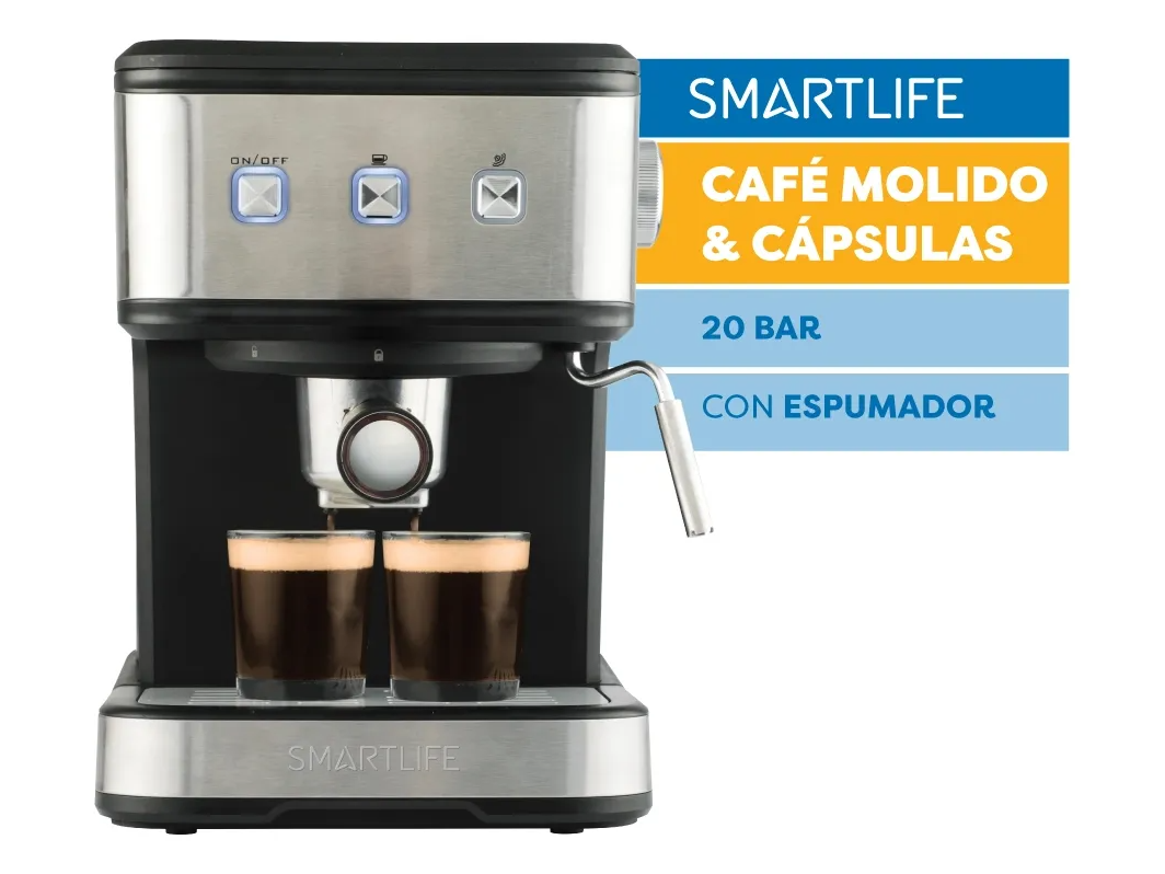 Cafetera Smartlife Expresso  Bares con Espumador (16 cuotas semanales)