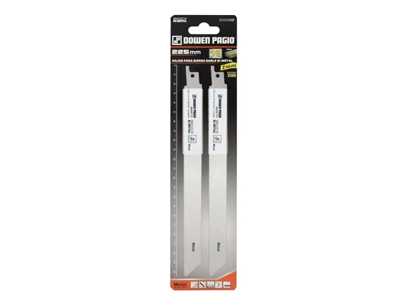 Set De 2 Hojas Sierra Sable 225 Mm Metal Dowen Pagio