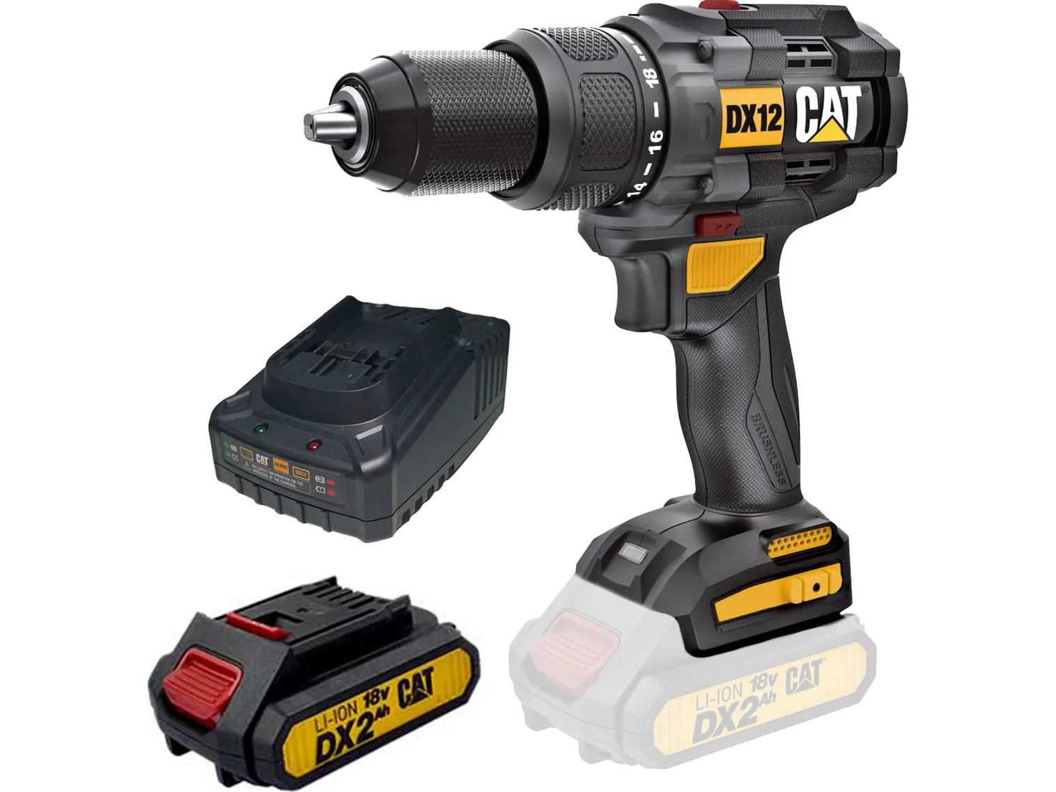 Taladro Inalambrico Cat Dx12 B + Cargador 1 Bateria 2ah (16 cuotas semanales)