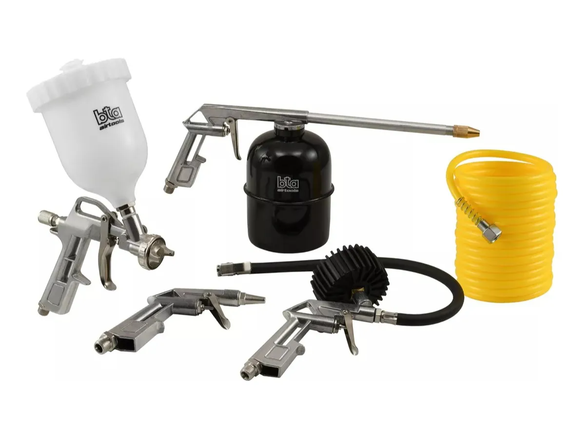 Kit Aire Y Pintura 5 Piezas Compresor Bta Airtools (16 cuotas semanales)