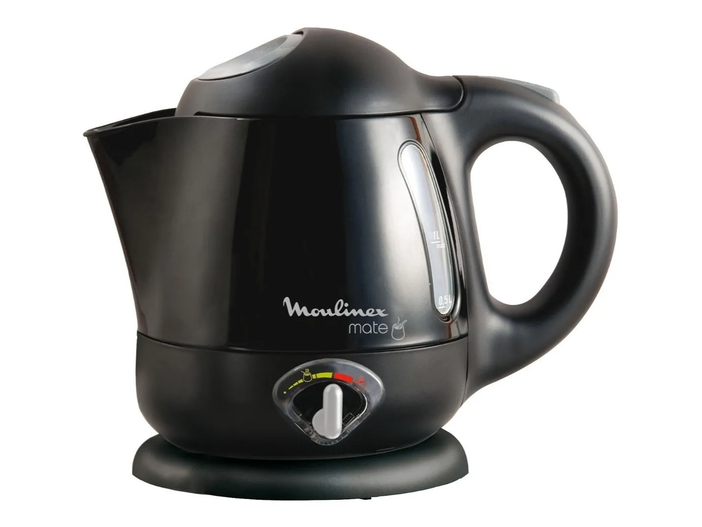 Pava Jarra Eléctrica Mate Moulinex 1 Litro Color Negro Selector de Temperatura (16 cuotas semanales)