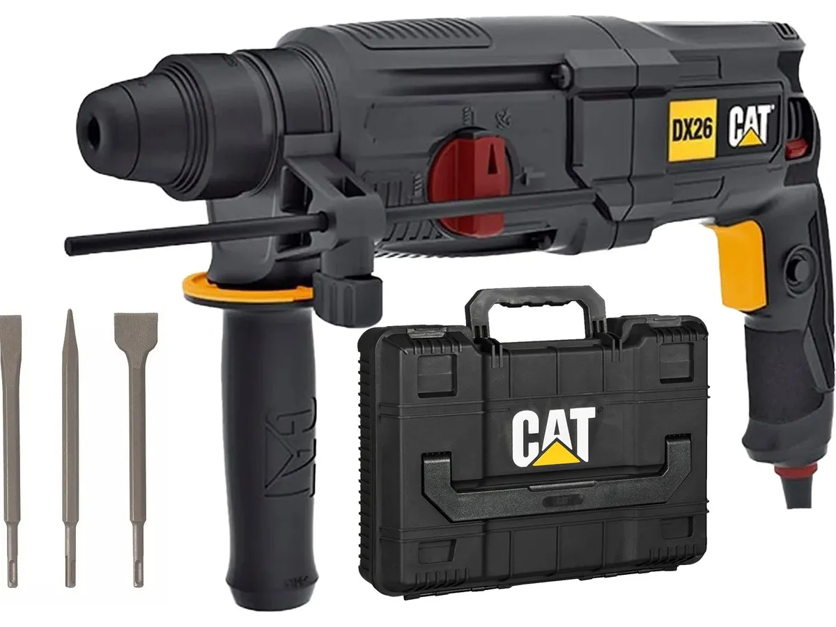 Rotomartillo Percutor Reversible Sds Plus 800w Cat Cinceles Color Negro Frecuencia 50 Hz (16 cuotas semanales)