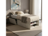 Base Cama Box De 1 Plaza Color Pino Cascina - Mueble Para Dormitorio Resistente Y Moderno / DLD06/1PC