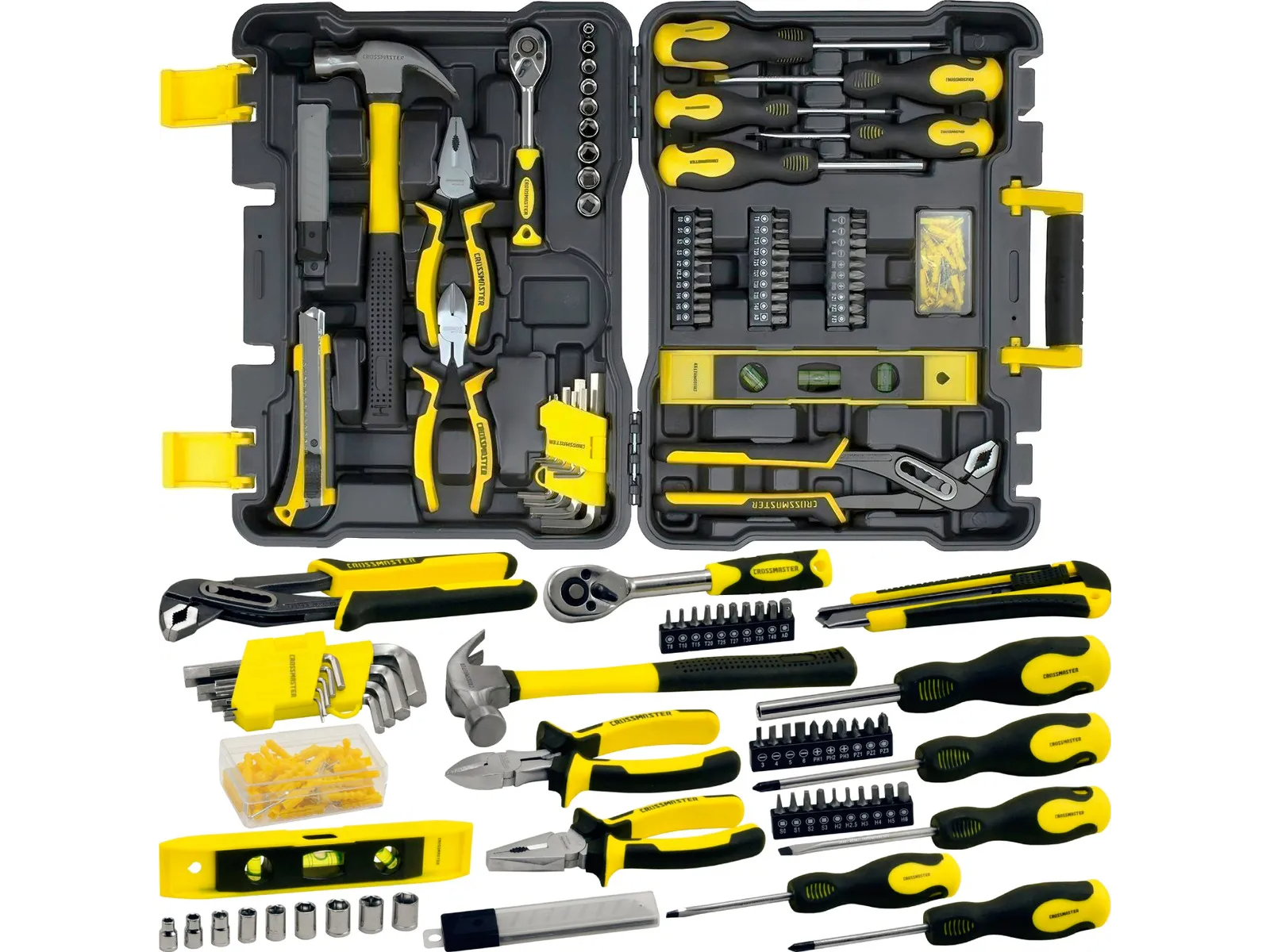Juego Set De Herramientas Manuales Crossmaster Maleta 153 Pz (16 cuotas semanales)