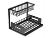 Organizador Doble Estante Multifuncion Waggs Cocina Negro