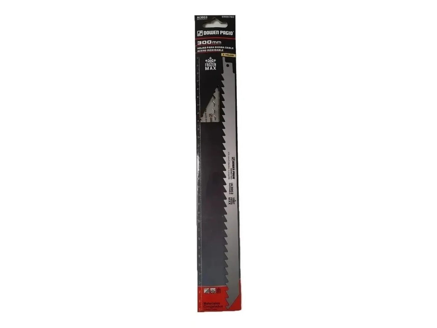 Hojas Sierra Sable Hielo Carne 300mm Acero Inox Dowen Pagio