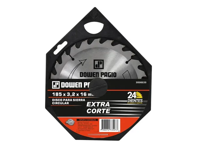 Disco Sierra Circular 185mm 24 Dientes Dowen Pagio