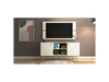 Rack TV Mueble Para Smart TV Hasta 50" Cód. DL883FC Fineline Crema Con Puertas Y Estantes
