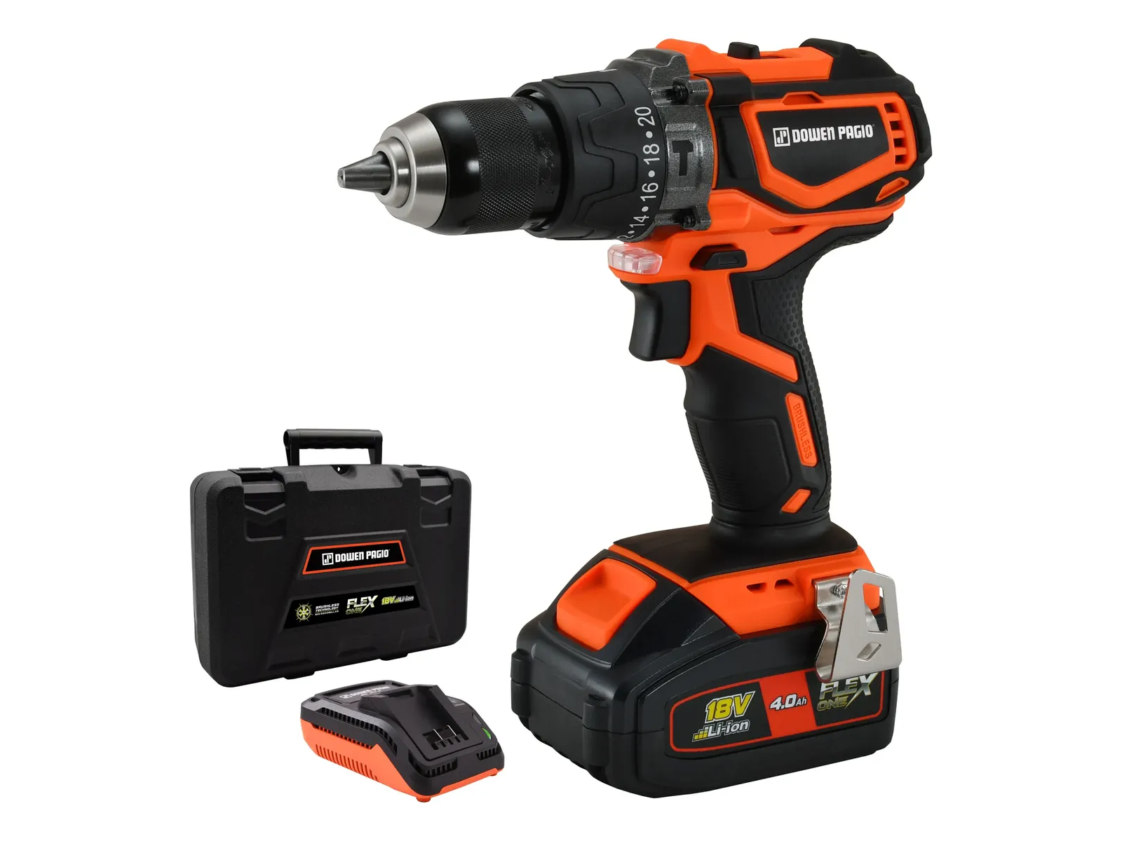 Taladro Percutor Inalámbrico Brushless + Batería + Cargador