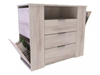 Cómoda Zapatera Cód. DLD04PC Color Pino Cascina - 4 Cajones Y Puerta Lateral Con Estantes