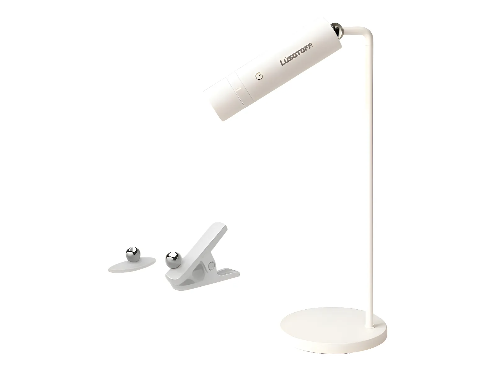 Velador LED Magnético Lusqtoff Luz Cálida Recargable USB-C Blanco (16 cuotas semanales)