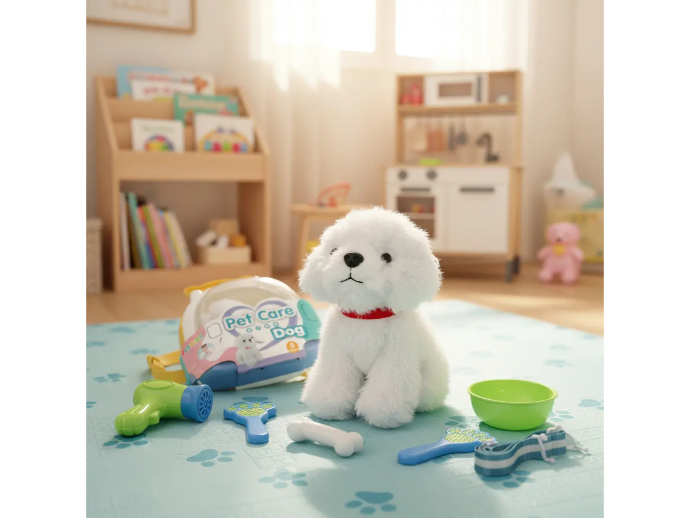 Pet Care Perrito De Peluche + Accesorios Blanco Rondi 9340