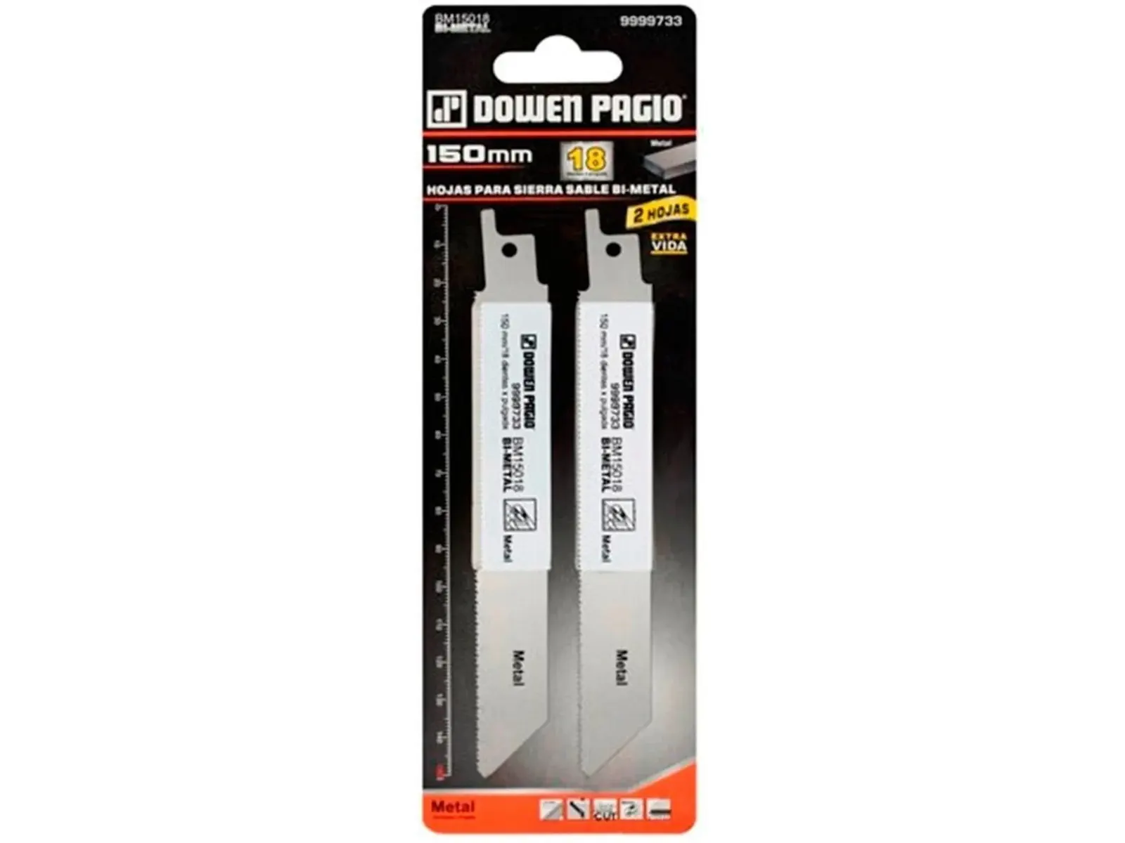 Set 2 Hojas Sierra Sable Corte Metal 150 Dowen Pagio