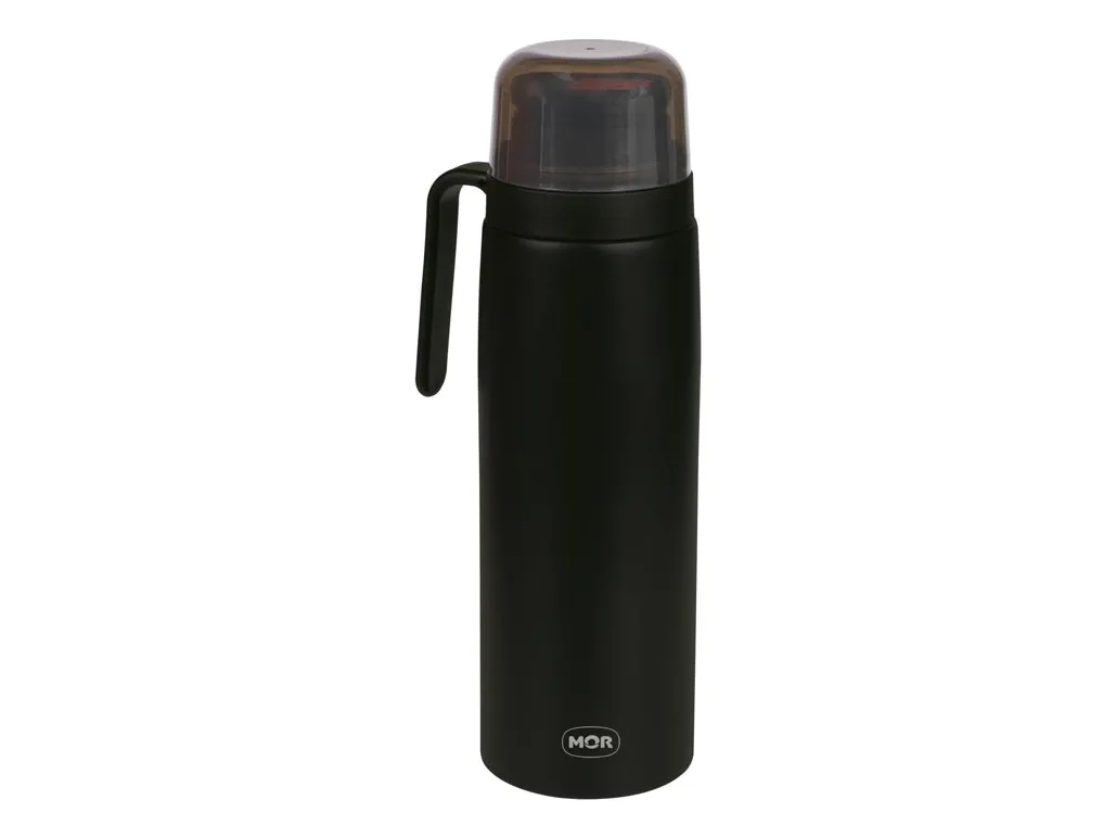 Termo Acero Inoxidable Pico Cebador Con Asa 1 Litro Mor Color Negro Mate (16 cuotas semanales)