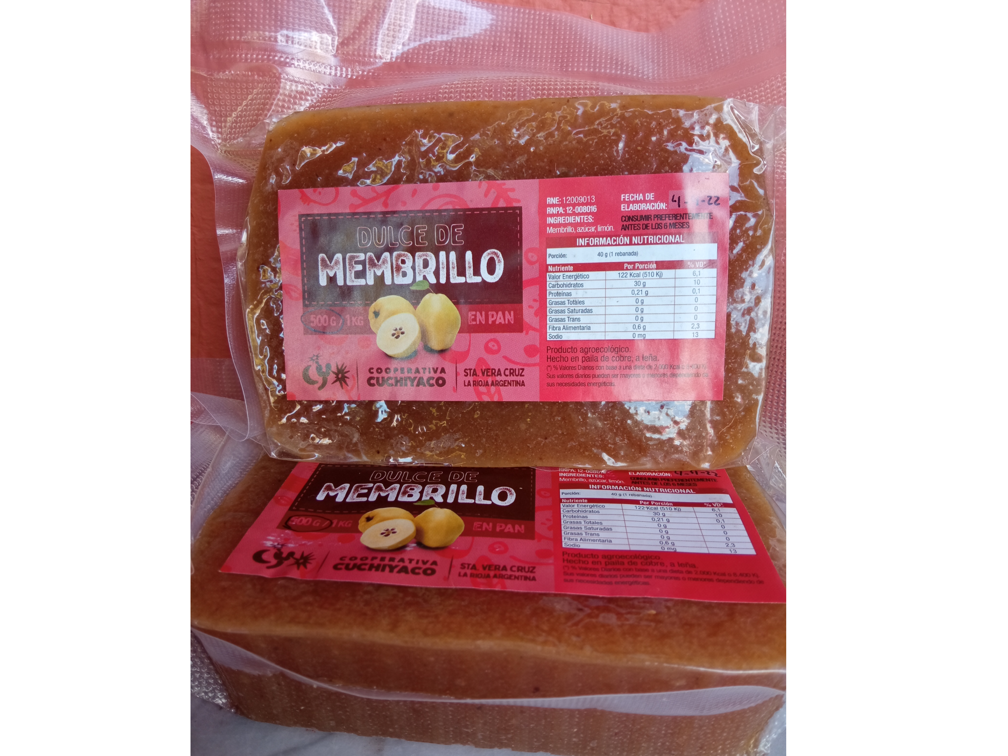 Dulce de Membrillo en Pan "Cuchiyaco" 500g