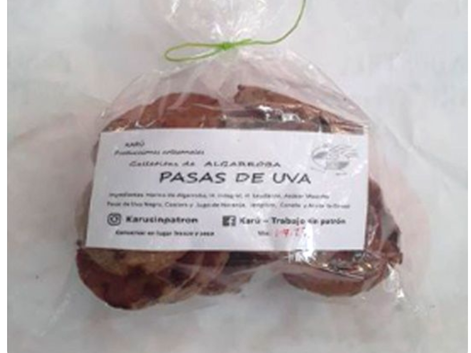 Galletitas de Algarroba, Chía y Pasas de Uva "Karú"120g