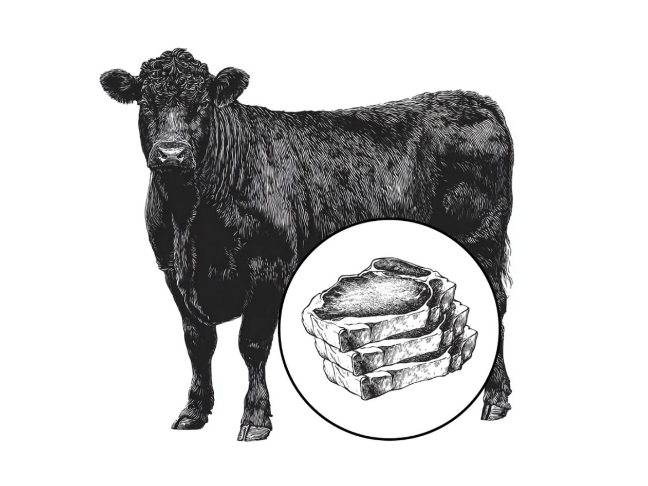 Cuadril de Novillo en Bifes 1k aprox