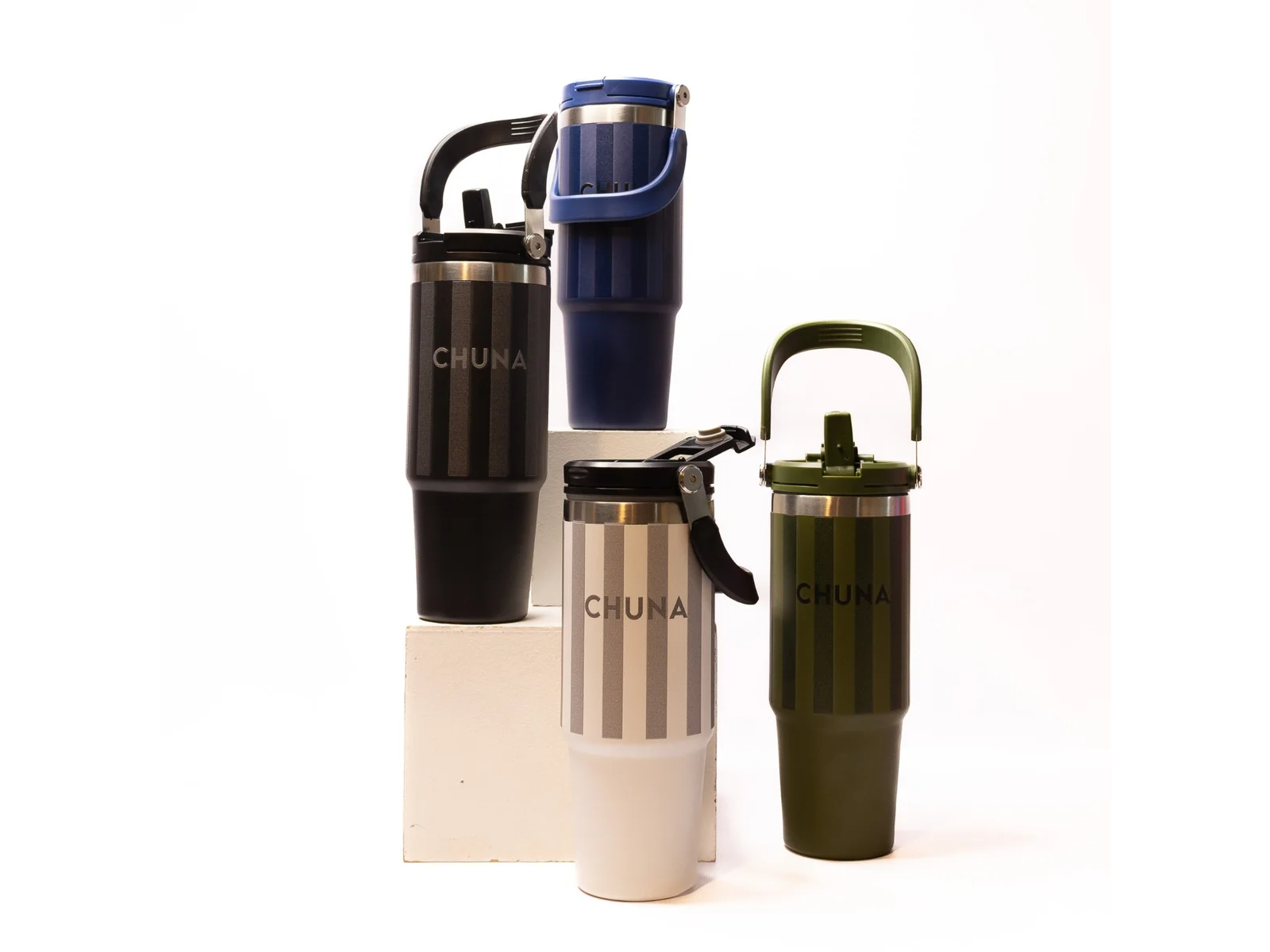 Vaso Térmico con Sorbete y Pico 900ml Olivo