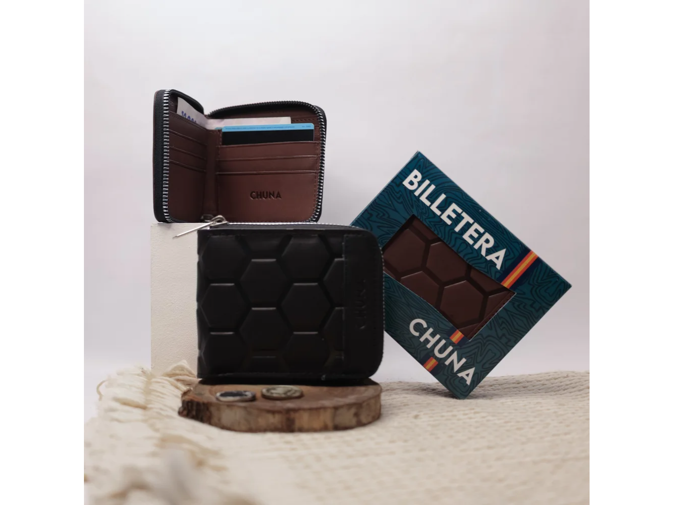 Billetera Men con cierre Hexágono