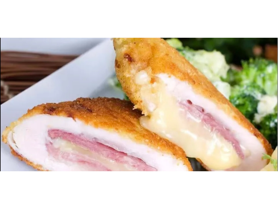 Milanesa rellena de jamón y queso