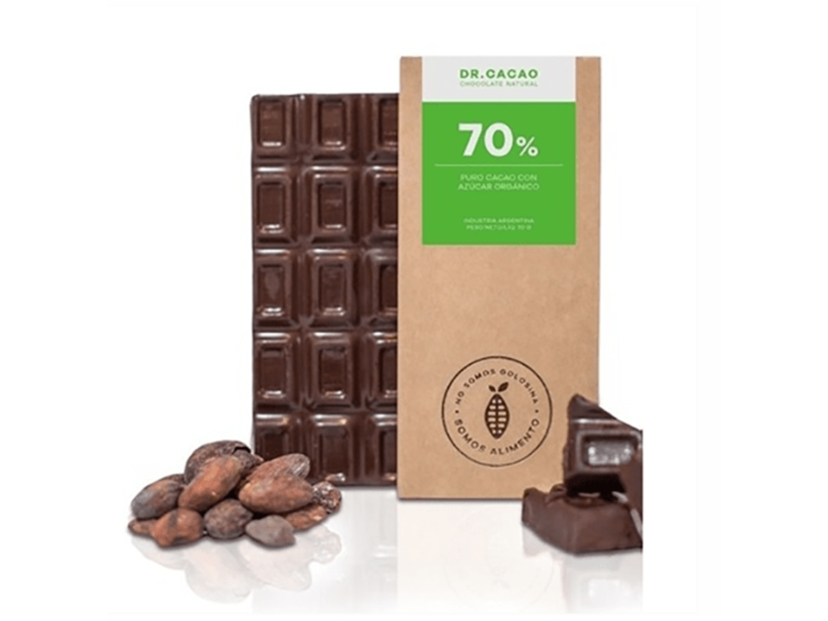 Dr. Cacao _ 70% Puro Cacao con Azúcar Orgánico