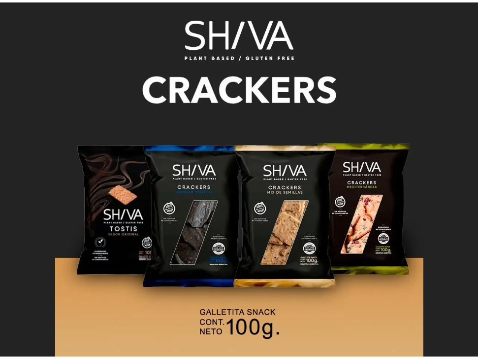 SHIVA CRACKERS: Sin tacc y veganas