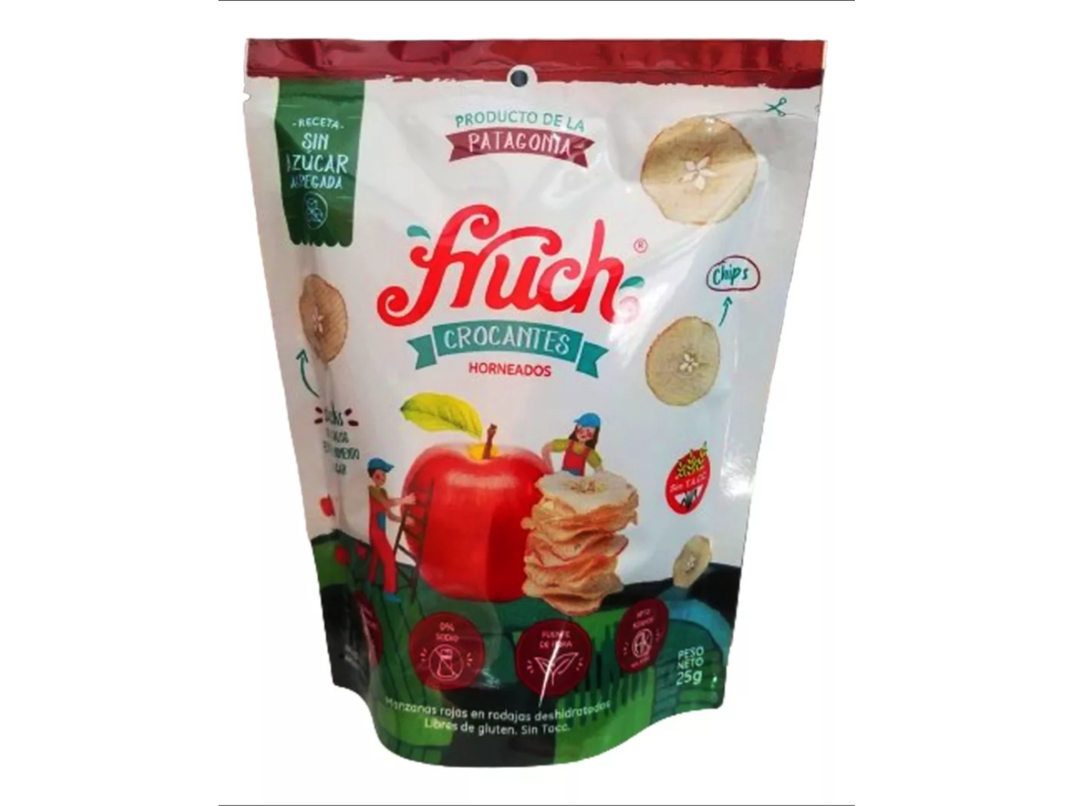 Chips De Manzanas Rojas Fruch Sin Azúcar Sin Tacc