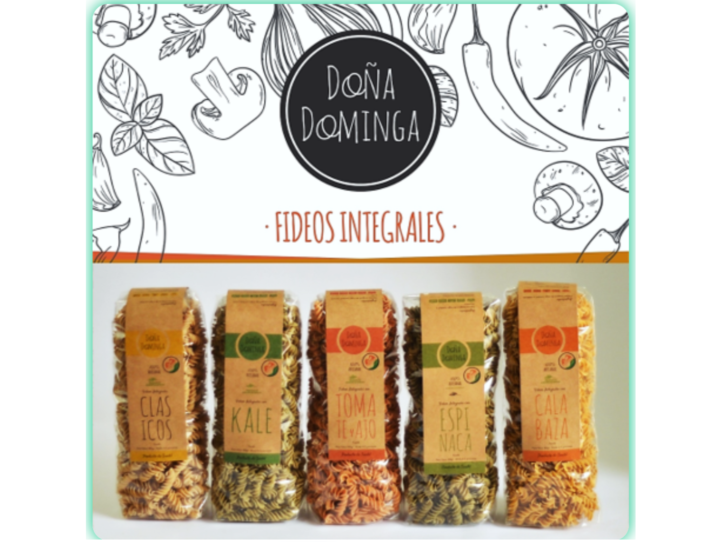 Pasta integral agroecológica DOÑA DOMINGA