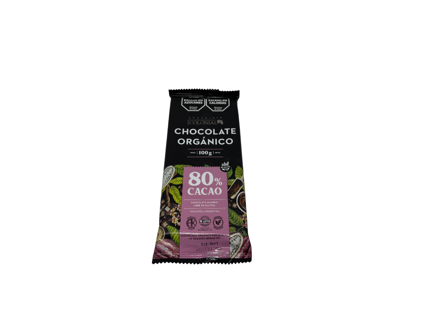 Chocolate Al 80% Cacao Organico - Colonial
