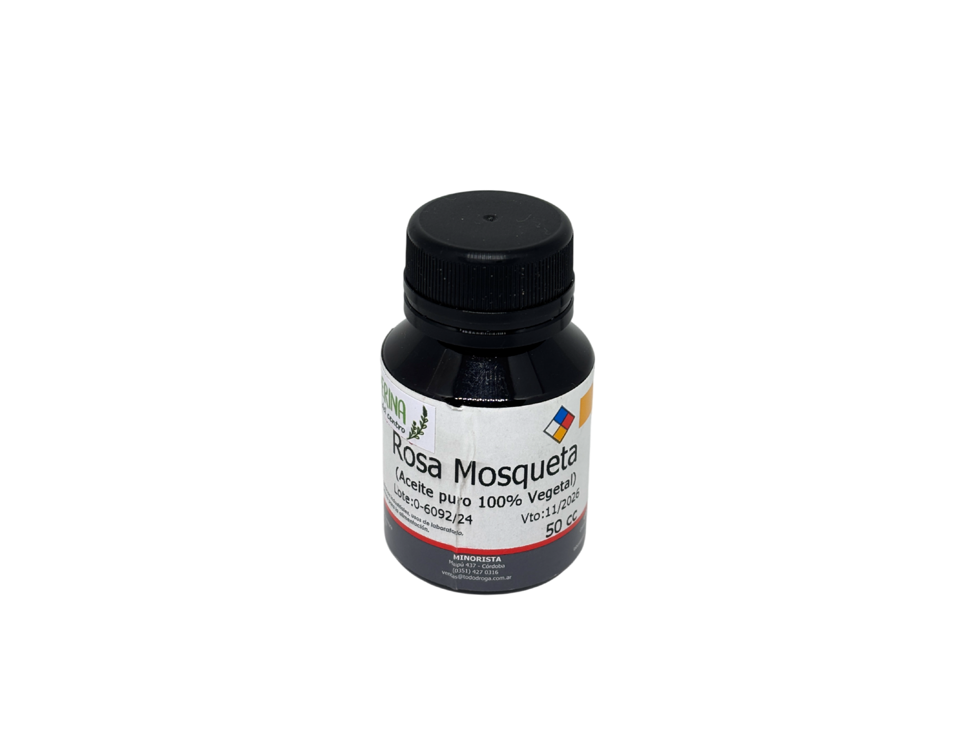Aceite de Rosa Mosqueta puro prensada en frio (Rosa Rubiginosa) x 50 cc