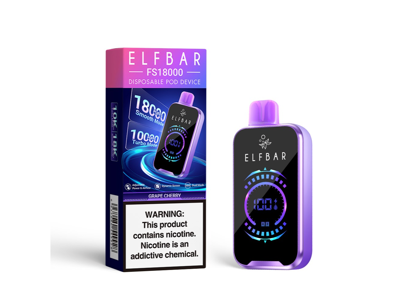 Elf bar fs 18000 puffs grape cherry